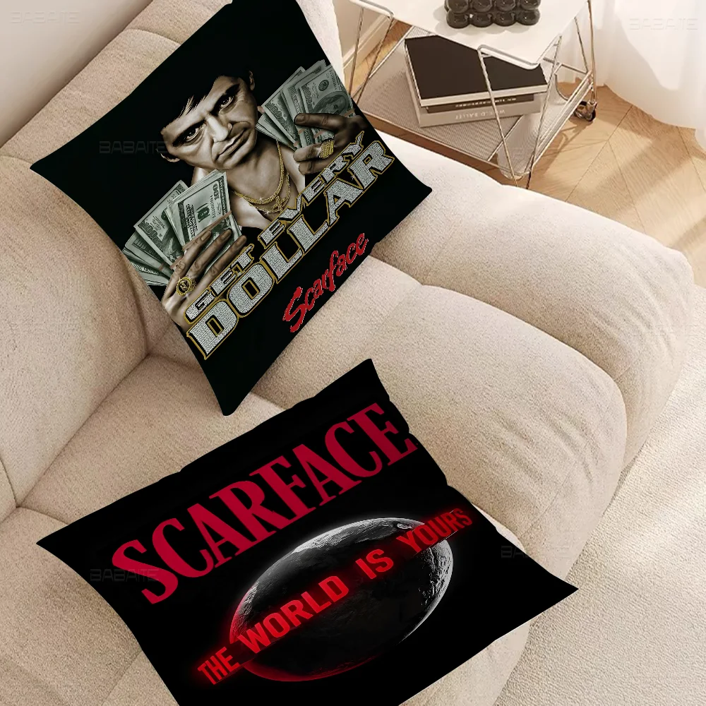 Classic Movie Scarface Pillow Gift Home Office Decoration Bedroom Sofa Car Cushion Cover Case 45x45