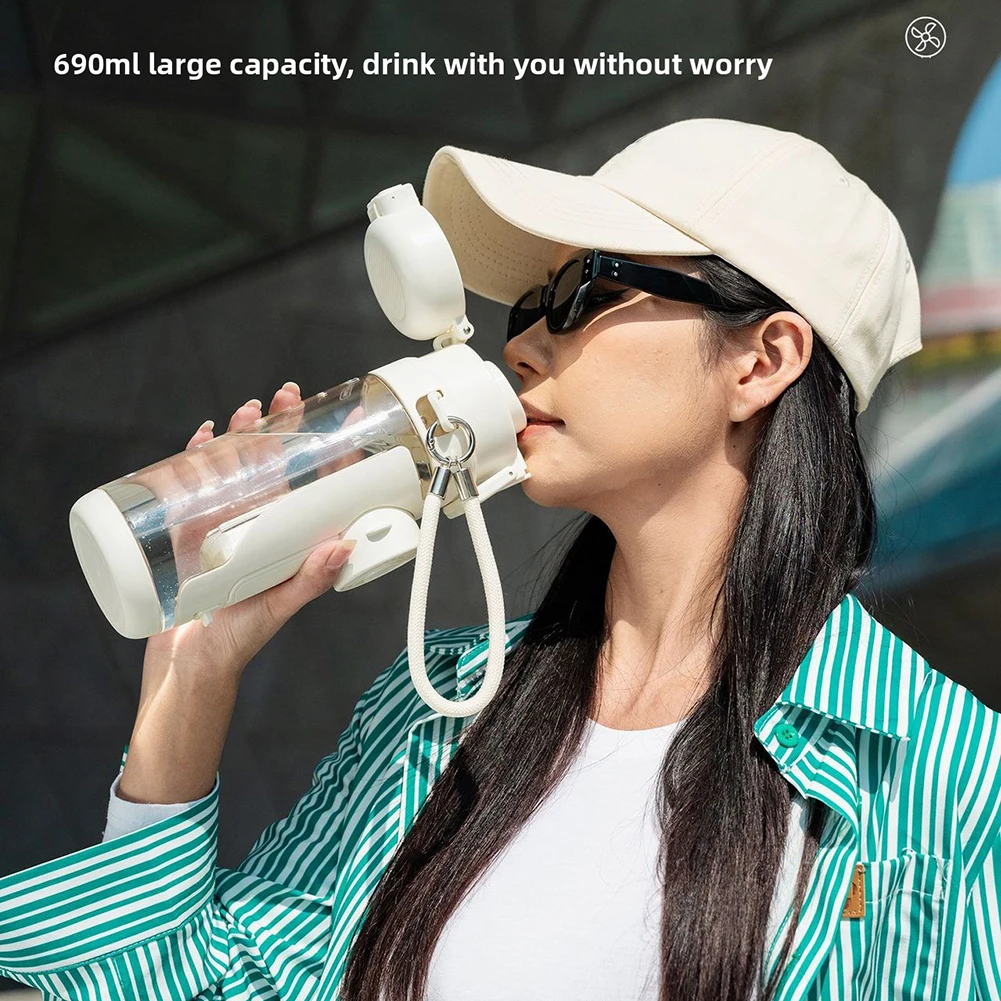 Fan Water Bottle For School Students Lightweight And Portable With Ergonomic Grip. Summer Camp And Theme ParkS Adventures