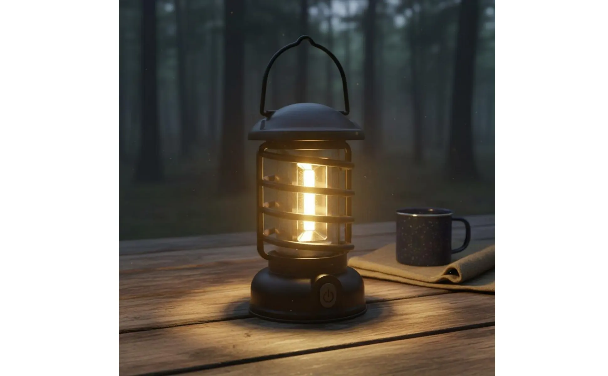 Retro Camping Lantern Two-Way Power Supply Vintage Design Luminous Component Lantern Battery-Operated Tent Lamp Outdoor Lighting