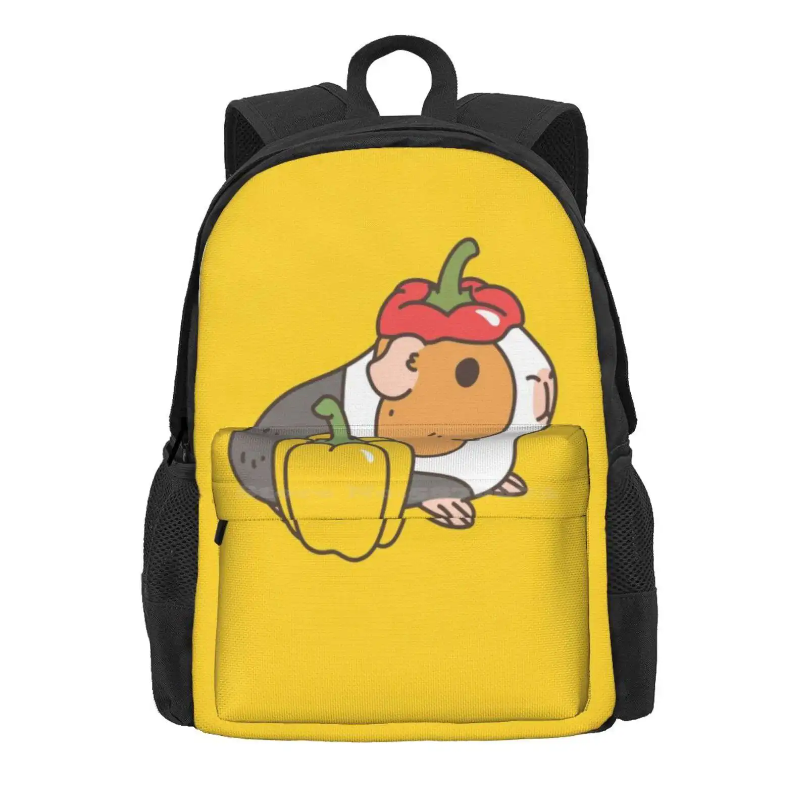 Bell Pepper, Cherry Tomatoes And Guinea Pigs Pattern Hot Sale Schoolbag Backpack Fashion Bags Bell Pepper Cherry Tomatoes