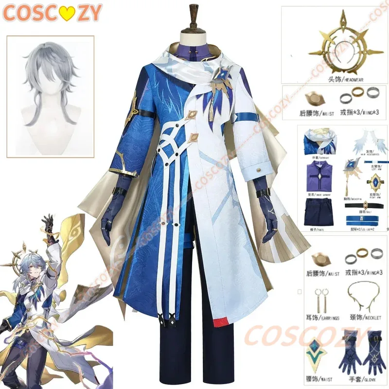 

Sunday Косплей Костюм Игра Honkai Star Rail Униформа Парик Зажимы Для Ушей Реквизит Полный Набор Хэллоуин Вечеринка Ролевые Игры Костюмы Взрослые Мужчины