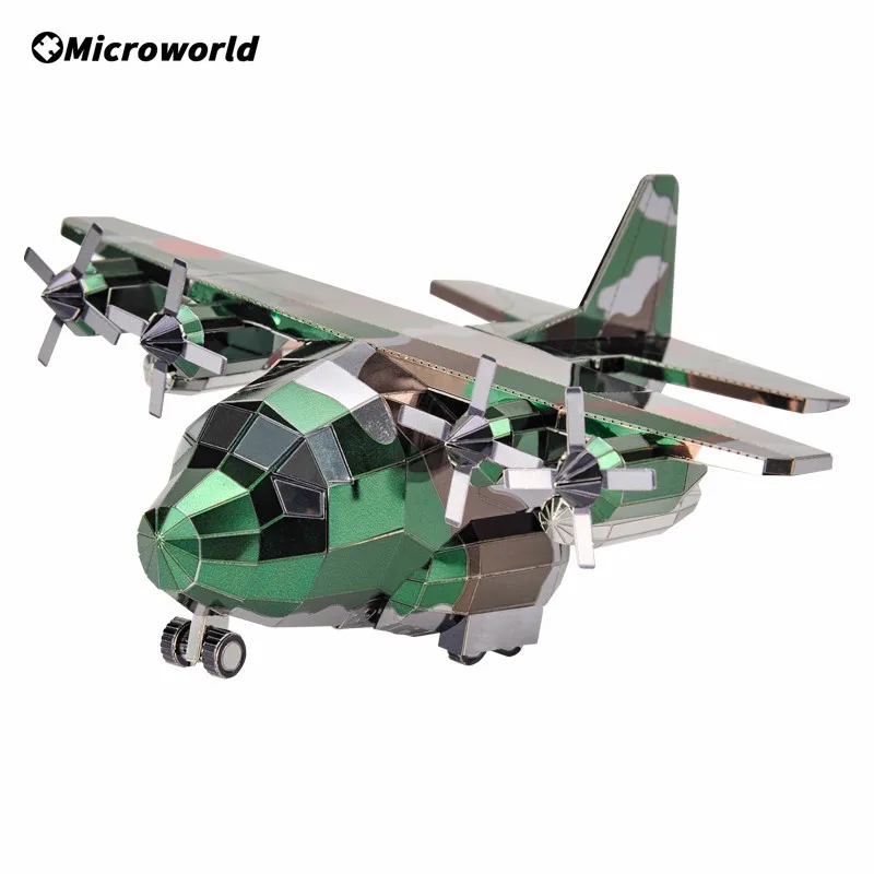 Microworld 3d metal quebra-cabeça brinquedos jogos militares tanques de avião tático modelos de carro kits diy festa jogo jigsaw presentes para crianças