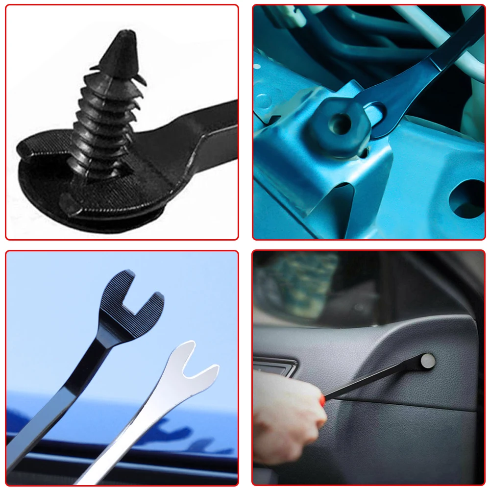 ชุดคลิปเข็มขัดรถยนต์แบบผสมหมุดย้ำแบบกดตัวรถชุดอุปกรณ์ยึดขอบประตูกันชนคลิป Paku Keling plastik สำหรับรถยนต์