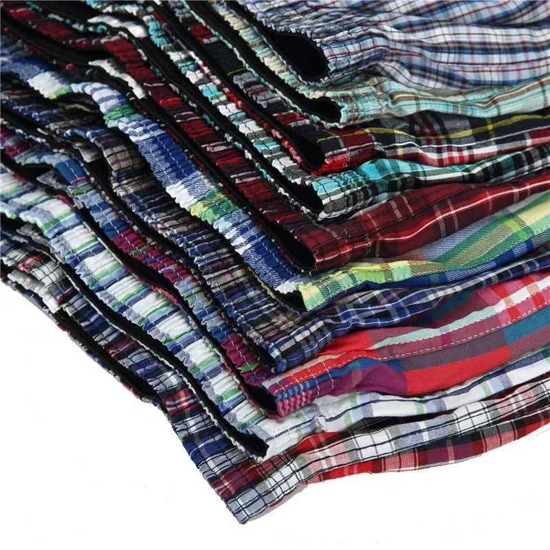 4-Pack Men's 100% Combed Cotton Plaid Boxers - Loose Fit - Image 3