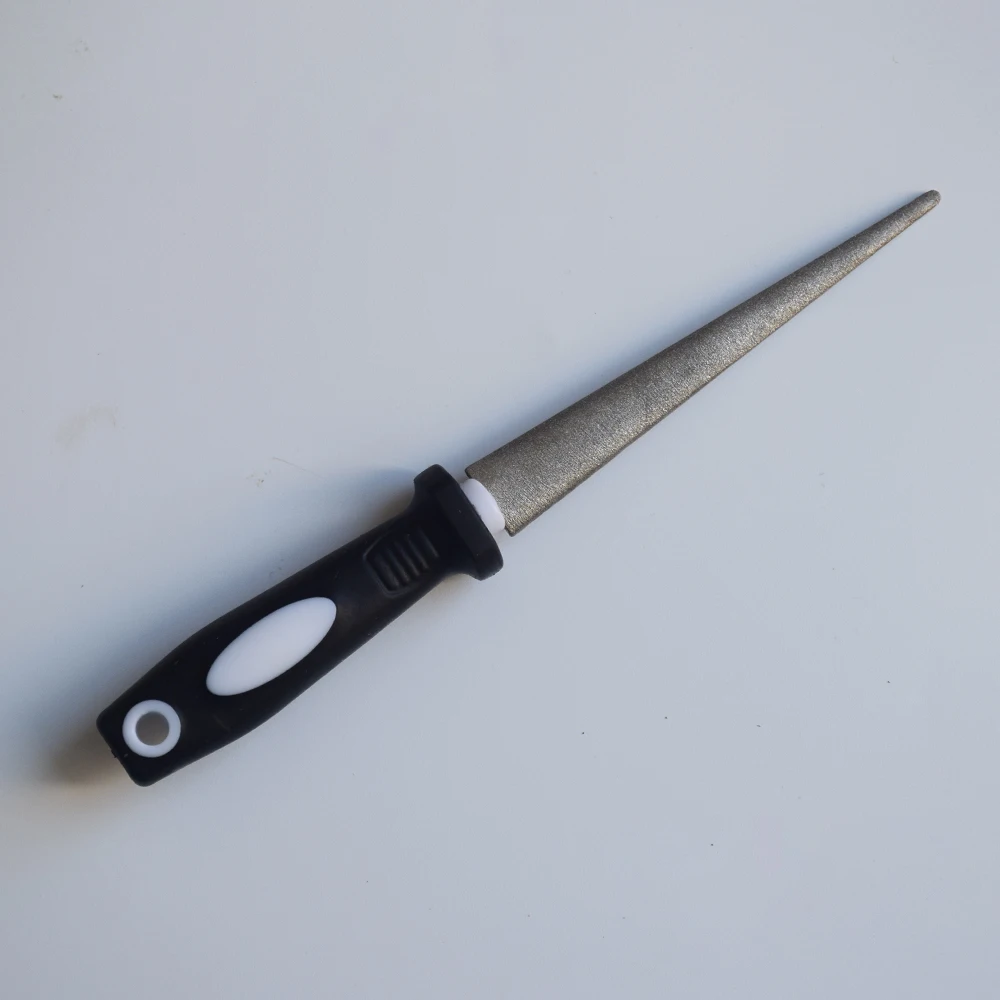 حجر شحذ الماس مع حجر واحد وطيرتين، تصميم مسطح ومنحني على الوجهين، سهل الإمساك بمقبض مبراة السكاكين #2