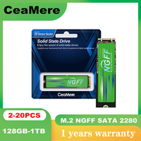 CeaMere M.2 2280 NGFF Gaming SSD 550MB/s N51 2Pcs-20Pcs 256GB 128gb SSD 512gb ssd Solid State Drive Hard Disk For laptop desktop