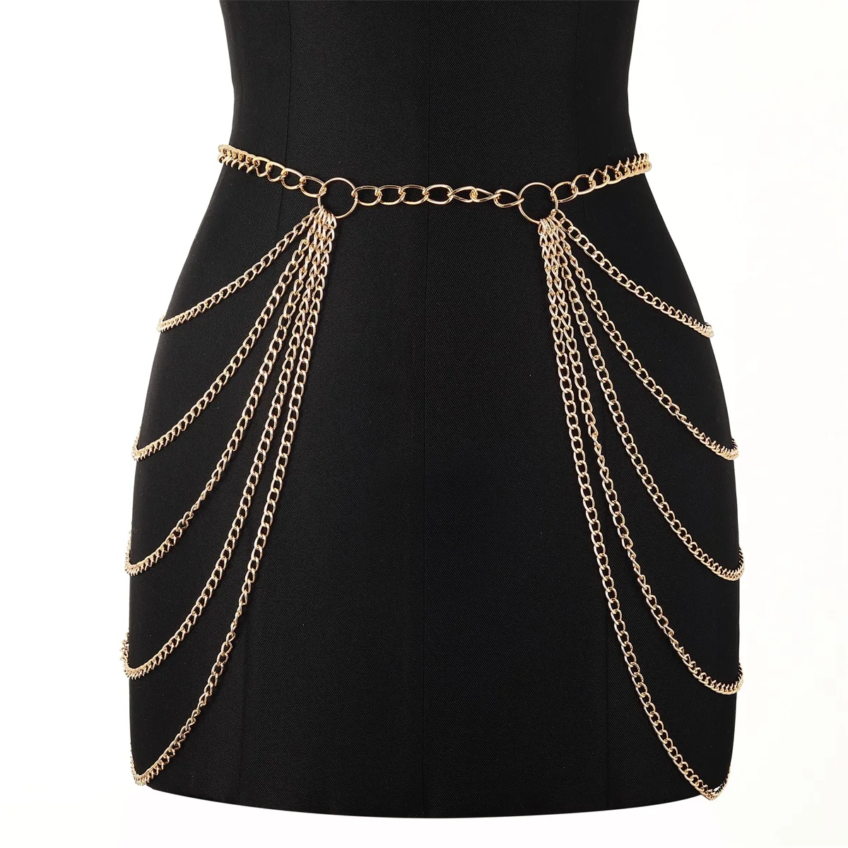 Sexy Taille Ketting Riem Gelaagde Rhinestone Belly Body Chain Fashion Trend Sieraden Voor Vrouwen Festival Rave Party Accessoires