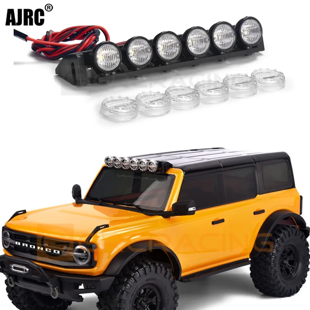 

For 1/10 Rc Crawler Car Traxxas Trx-4 Bronco K5 Axial Scx10 Iii Yikong Roof Spotlight Headlight Searchlight G170t