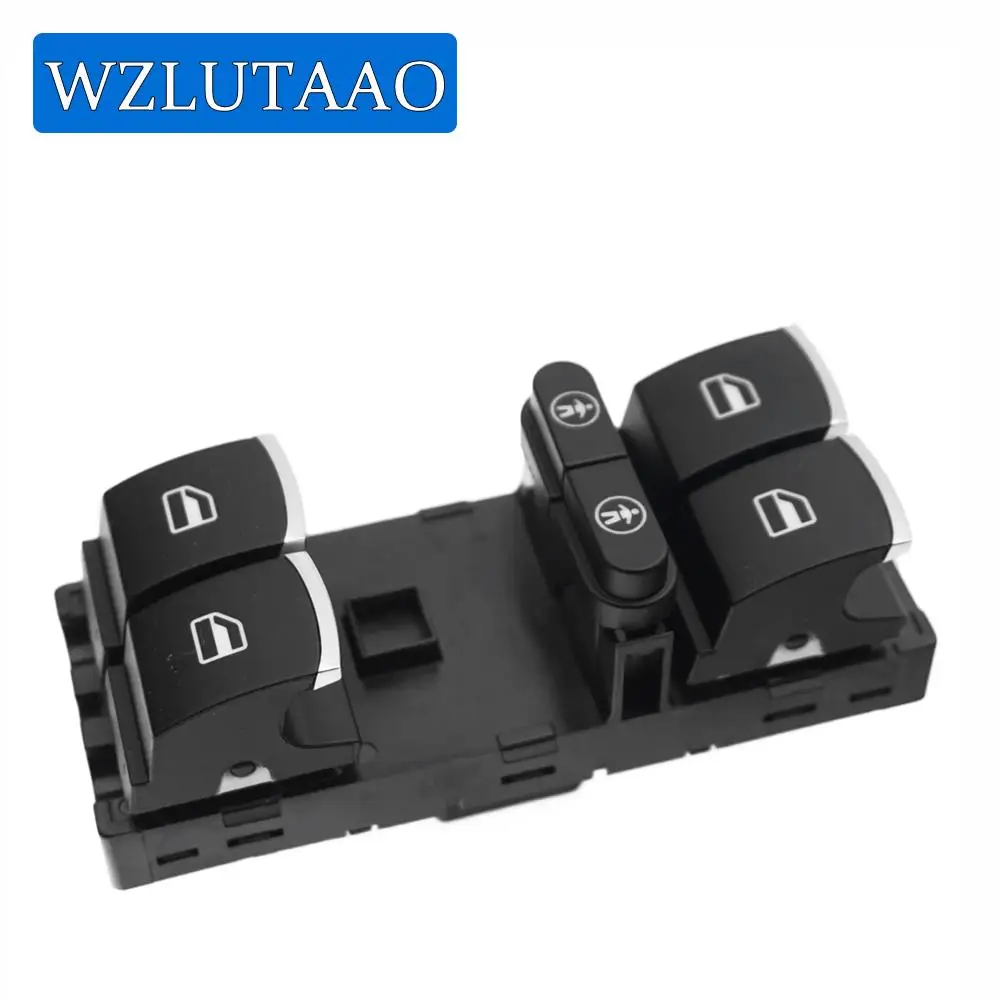 Chrome Master Power Window Switch Button 7P6959857 7P6 959 857 For VW Touareg Sharan Touran Seat Alhambra 2011-2016