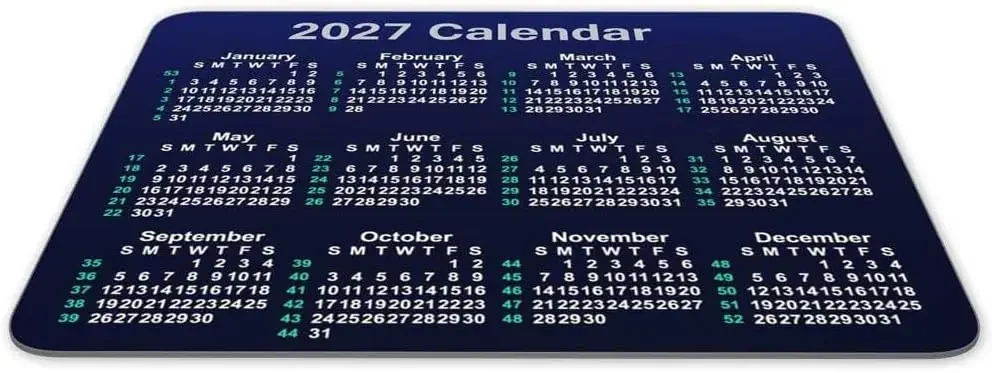 Mouse pad 1pc Rectangular gaming mouse pad dark blue black pattern natural rubber 2027 calendar