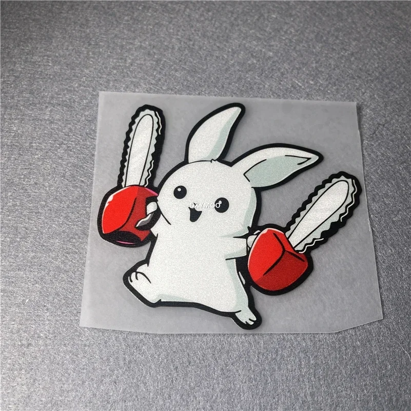 Car Stickers Auto Triangle Window Applique for Chainsaw Rabbit Cute Decal Skateboard Laptop Automobile Tape