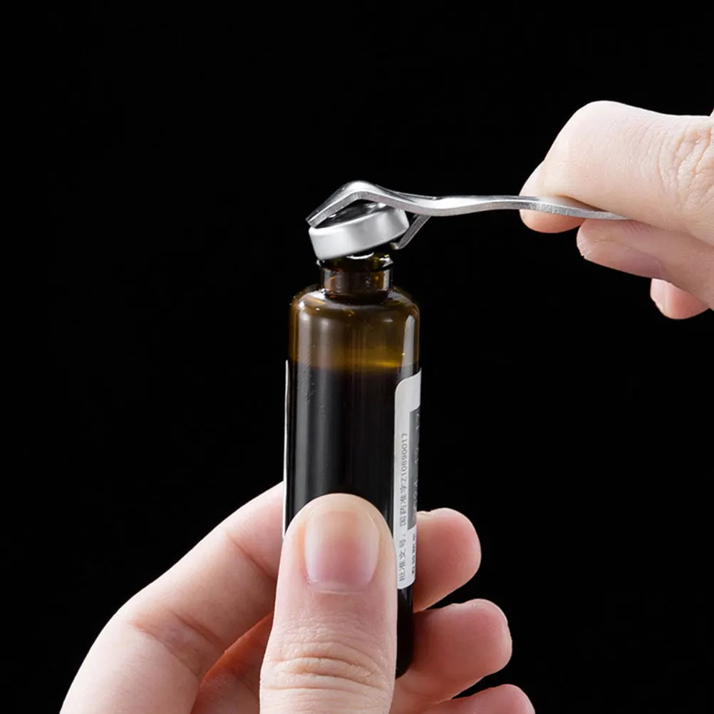 

10Pcs Mini Bottle Opener for Oral Liquid Vials Medicine Bottles Stainless Steel Cap Remover Pocket Size Vial Lid Removal Tool