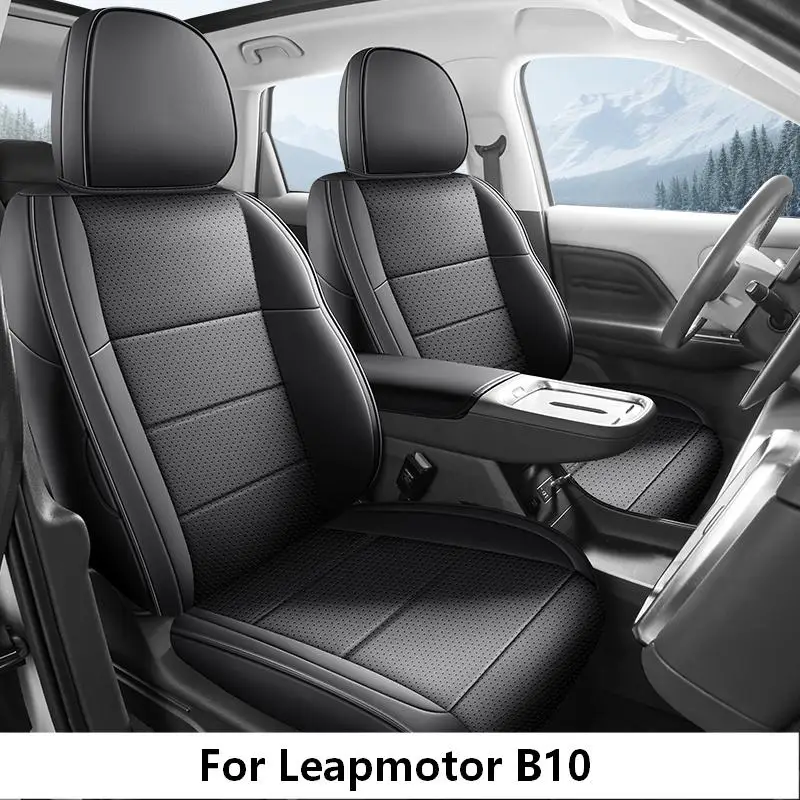 Wear‑Proof PU Leather Car Seat Protector Covers 5 Seats Full Surround Cushion Fit for Leapmotor B10 Car Accessory