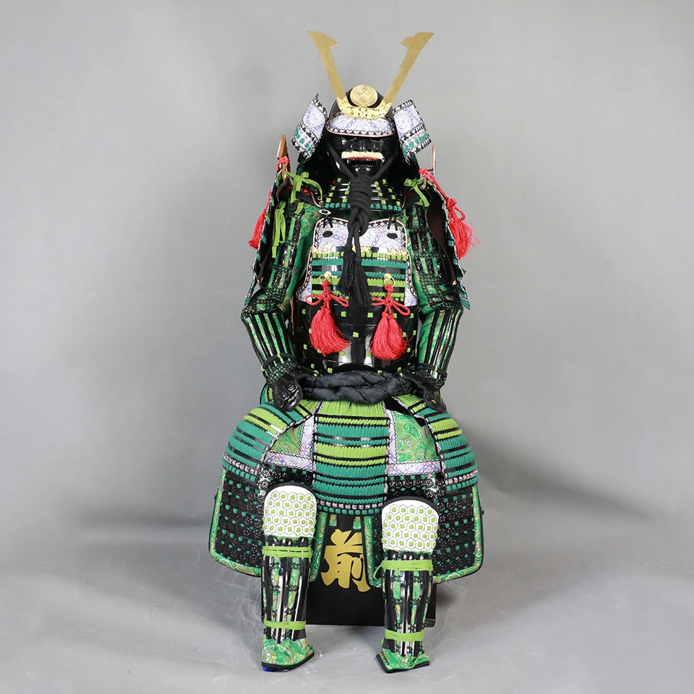 Home Decoration Armor Exhibition Green Samurai Armor Custom Collection Cosplay