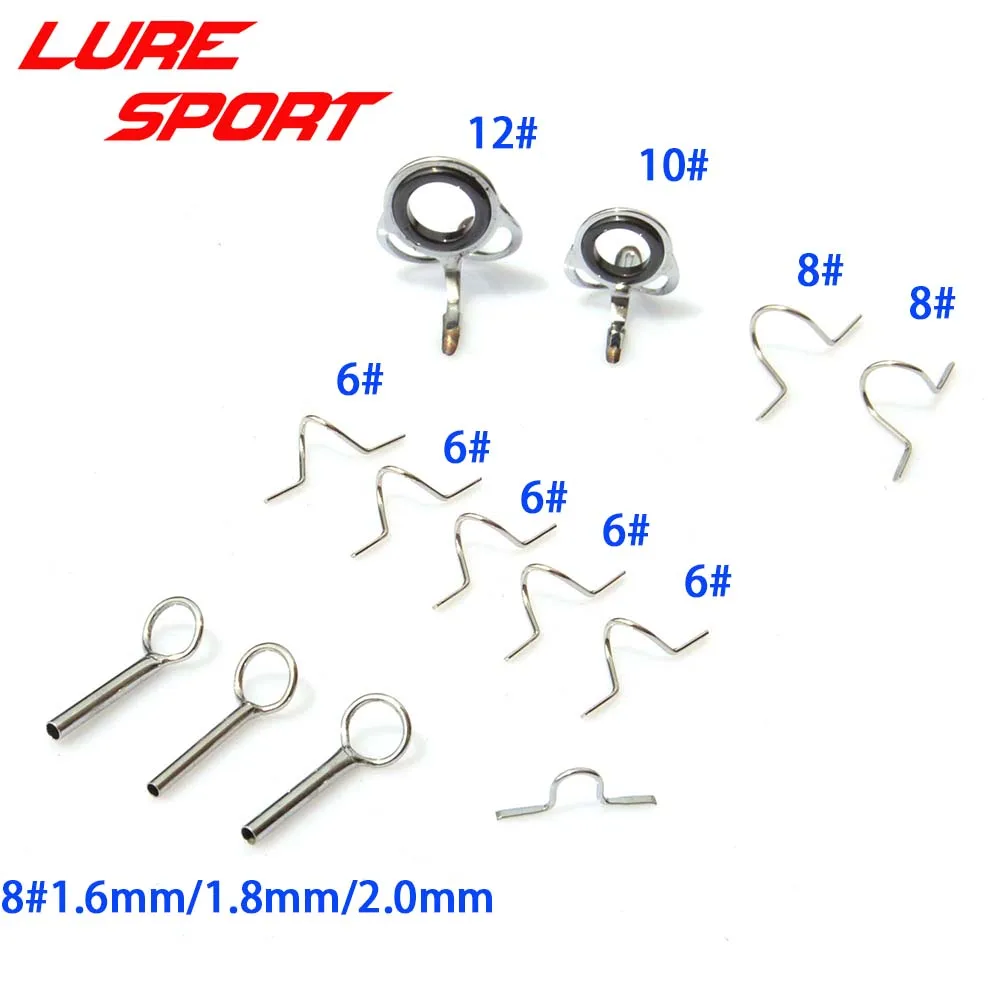 

Luresport 2 комплекта 13 шт. 14 шт. набор направляющих для ловли рыбы нахлыстом из нержавеющей стали BG SSG FWT держатель крючка стержень Ремонт компонентов DIY аксессуары