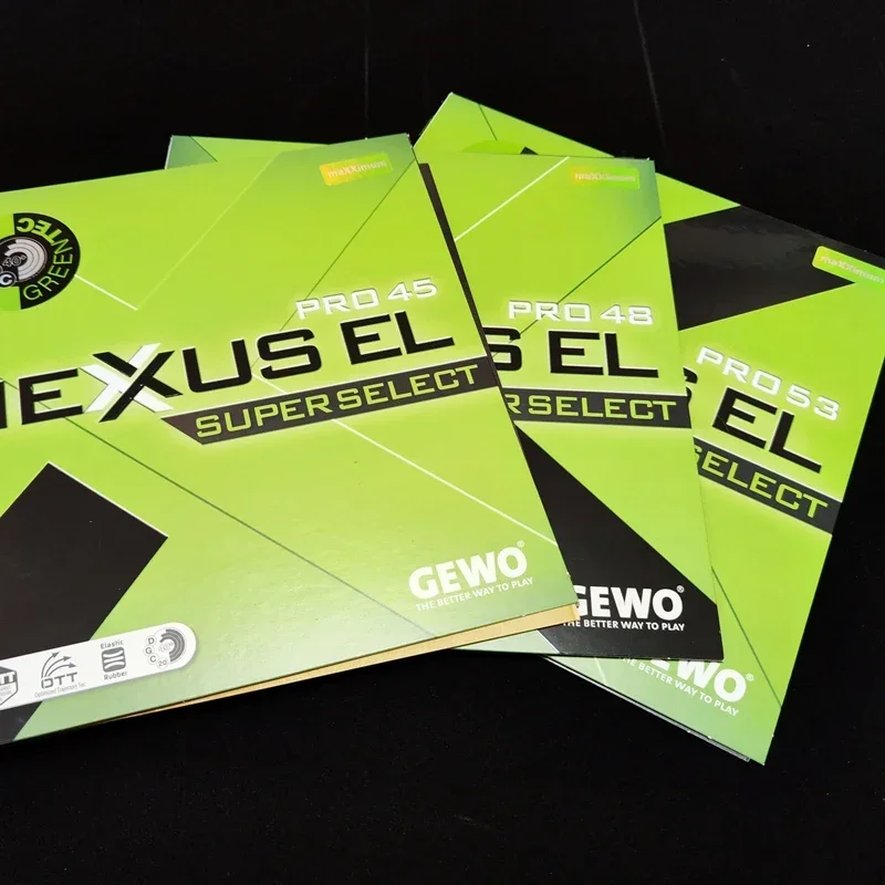 Original GEWO NEXUS EL PRO 45 48 53 (Green Rubber, Aruna Forehand) Table Tennis Rubber Super Select Ping Pong Sponge