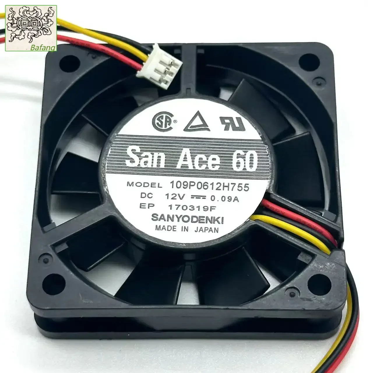 

Ltsf For SANYO DENKI 109P0612H755 DC 12V 0.09A 60x60x15mm 3-Wire Server Cooling Fan