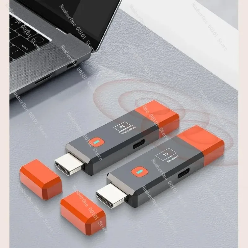 HDMI Wireless Transmitter 50M Signal Extension, 1080P WiFi Screen Projector for Computer Same Screen Display