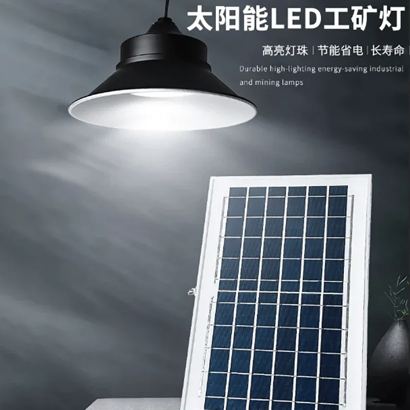 2024 Latest Solar Lamps Industrial High Bay Lamp IP65 Outdoor Lighting Remote Control Light Control Solar Chandelier New Energy