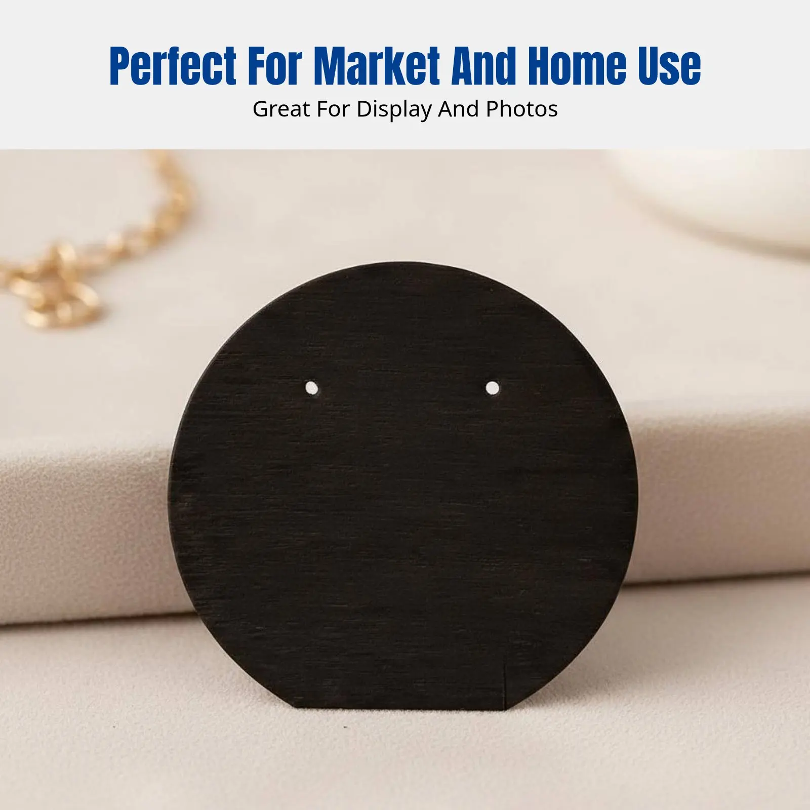 Vintage Mini Round Jewelry Display Stand, Earring Card Holder, Market Stall Organizer, Photo Prop