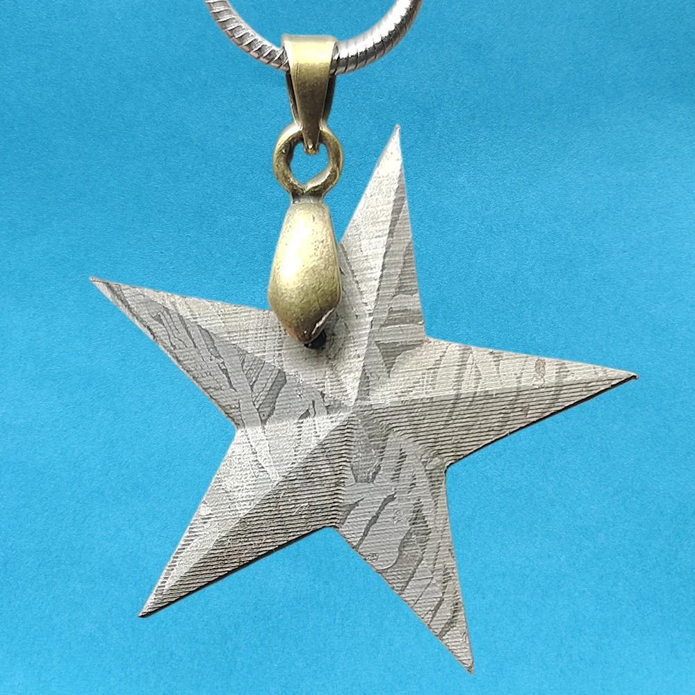 Iron Meteorite Pendant Muonionalusta Iron Meteorite Necklace Natural Iron Meteorite Specimen Collection