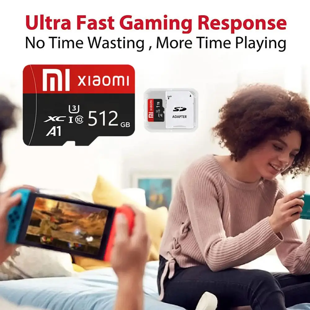 Xiaomi-Cartão de Memória SD Original, 2TB, Micro TF, Velocidade Rápida, Cartão de Memória Class10, Nintendo Switch, OLED, Jogo Lite