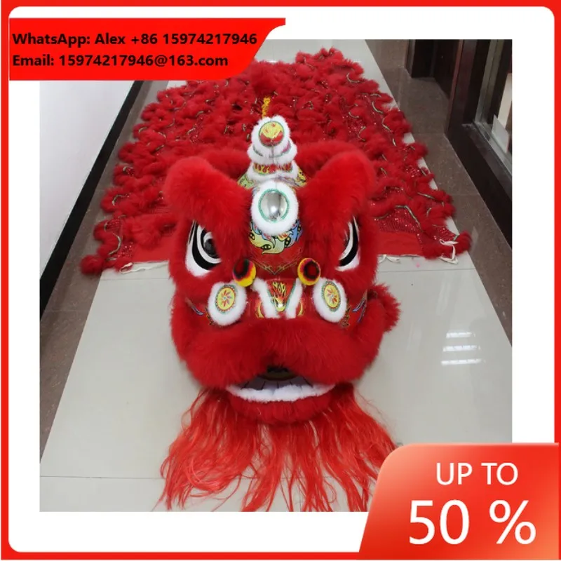 Traditional Bamboo Wool Lion Dance Props Adult Costume Southern Lion Chinese Lion Dance