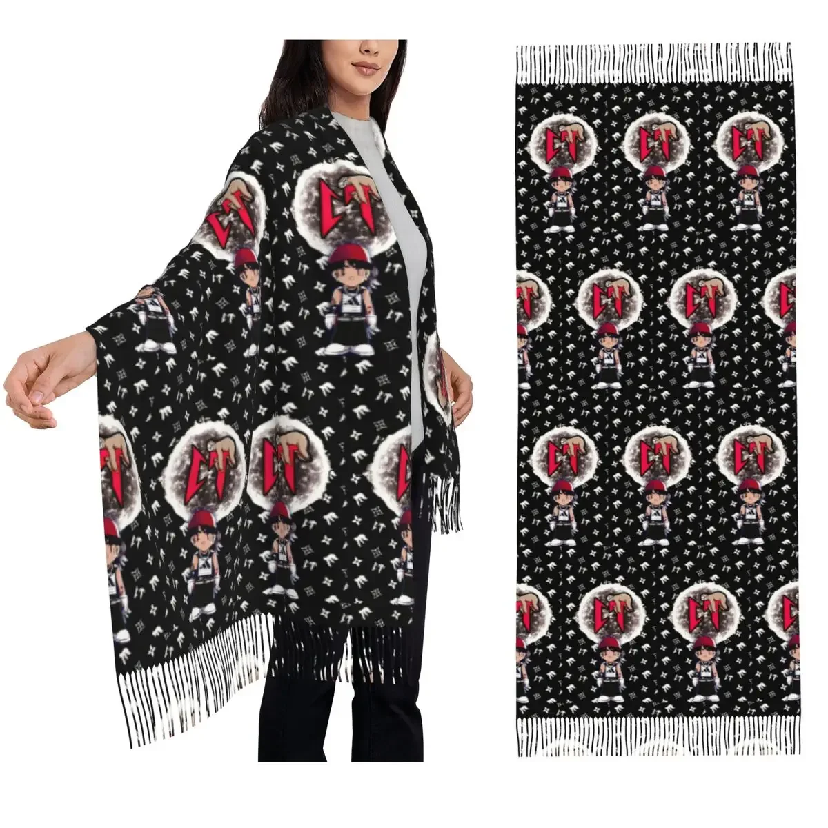 

Natanael Cano Nata Montana Альбомы Шарф Шарфы с кисточками Женские мягкие теплые шали и накидки Длинная осенне-зимняя шаль