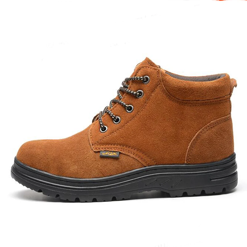 Cow suede Leather men's steel-toed safety shoes outdoor shoes slip welding work shoes tooling boots military shoes M358