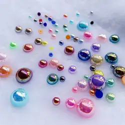 4mm&5mm&6mm&8mm&10mm&12mm&14mm randomly mixed flat bottom rhinonic nails Art DIY decorative jewelry accessories half beads