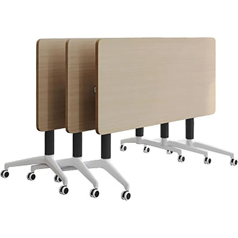 home.Folding Conference Table, Flip Top Mobile Training Table, Rolling Meeting Tables with Caster Wheels, Suitable for Office,Me