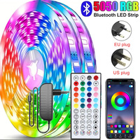LED Strip Lights 24V 5050 RGB Led Light Flexible Lamp Tape Ribbon Luces Led Diode for Room Decor Lighting with EU US Plug 5m-40m