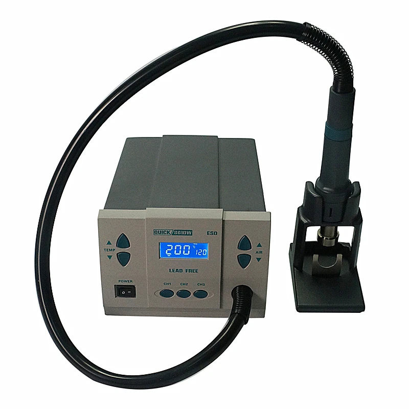 QUICK Spot 861DW Hot Air BGA Rework Station Soldering Station Automatic 3 Working Channels Motherboard Soldering Repair Tool view 4