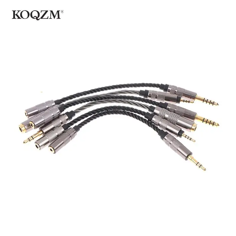 13cm Audio Cable 2.5 Male To 4.4 Female Balanced Silver-Plating Cord 2.5mm/4.4mm To 3.5mm Adapter For Hifi MP3 Music Player