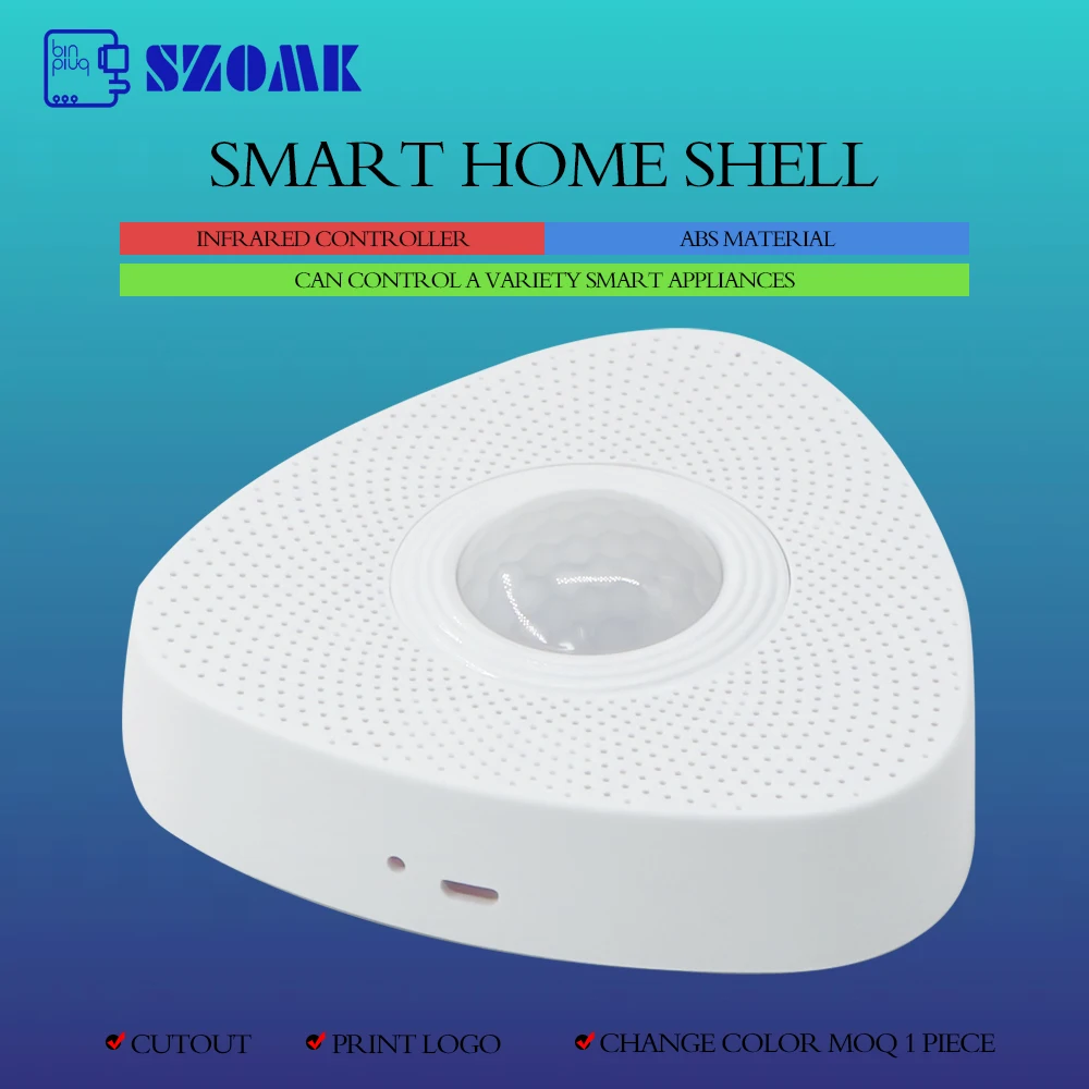 Szomk ABS Smoke Sensing Temperature Sensor Case Smart Home Infrared Plastic Enclosures