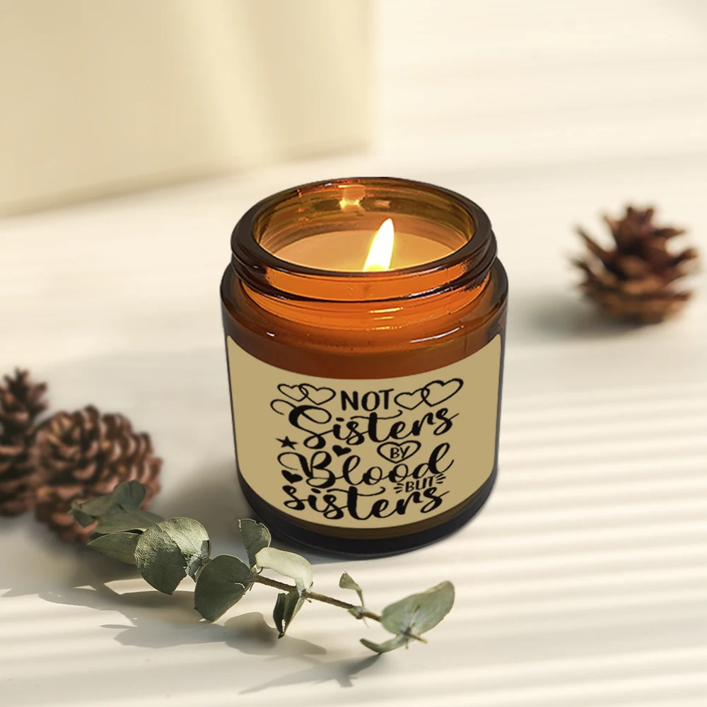 Smokeless 2024 Creative Gift Birthday Brown Scented Candle Aromatherapy Festival Celebration Creative Fragrance Glass Soy Wax