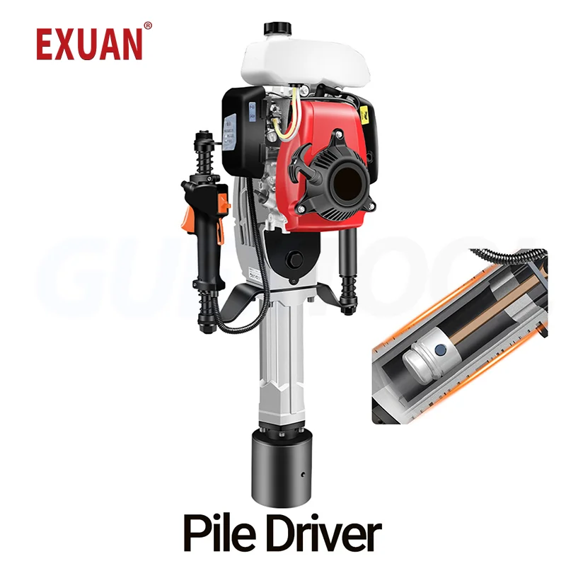 

2400W Enhanced Pile Driver Gasoline Powered Small Railway Engineering Rescue Building Orchard Electric Impact Pile Driver Tool