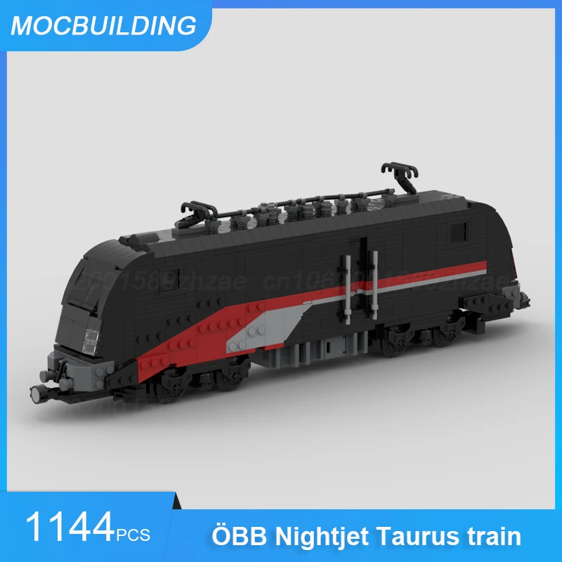 

MOC Building Blocks ÖBB Taurus Train Locomotive in Black & Red Version DIY Assemble Bricks Transportation Educational Toys Gifts