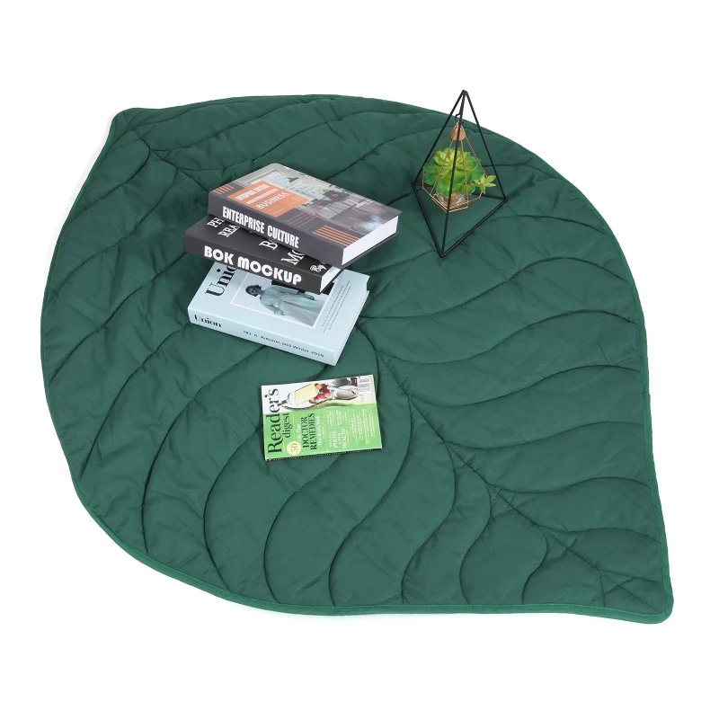 Creative Double-color Leaf Shaped Carpet Kid Room Baby Climbing Pad Blanket Nordic Tapetes Pet Cat Dog Play Mat Home Decor