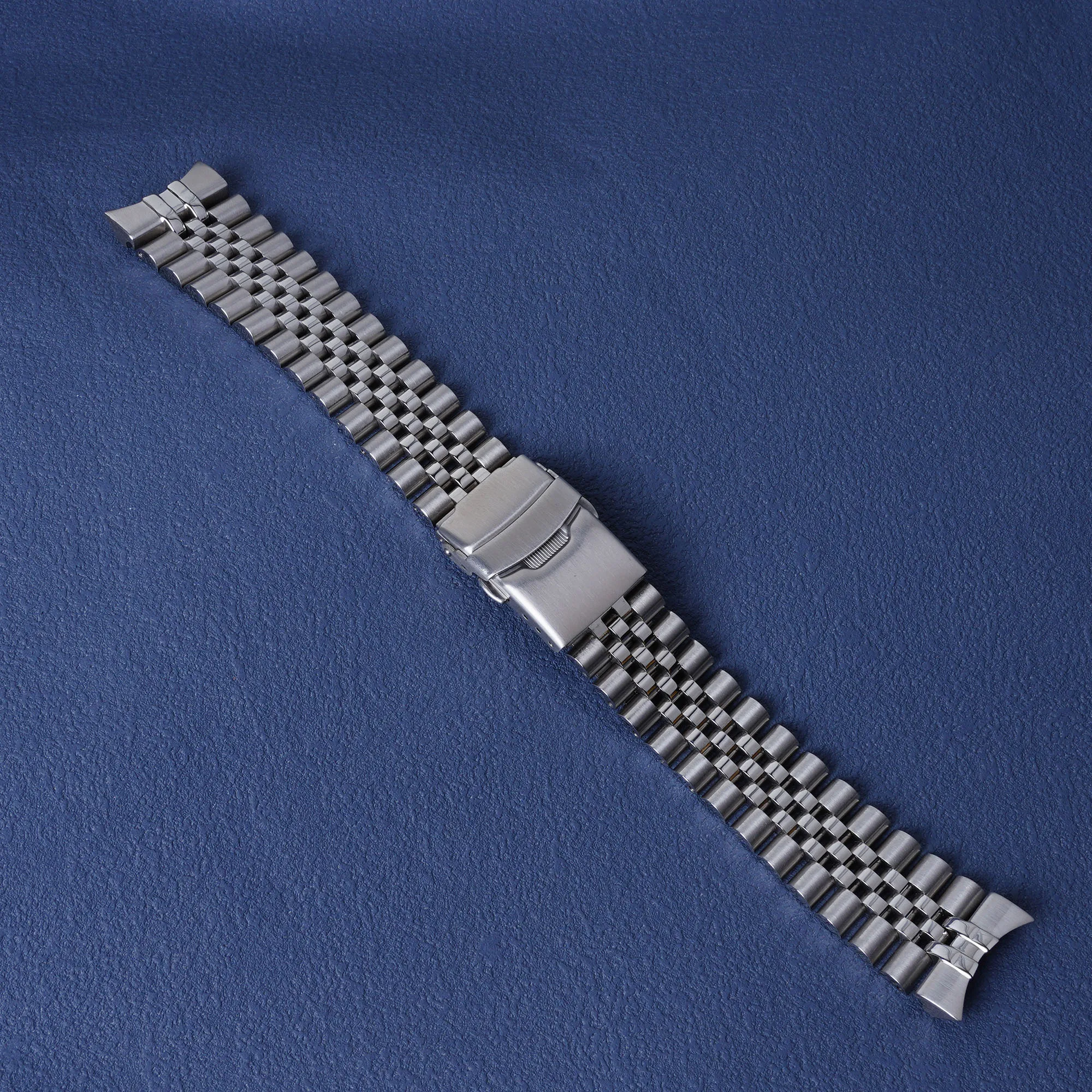 New Shape 316L Stainless Steel Silver Jubilee  Bracelets Solid Curved End For ORIENT RA-AA0002L 22mm  Watch Band Strap