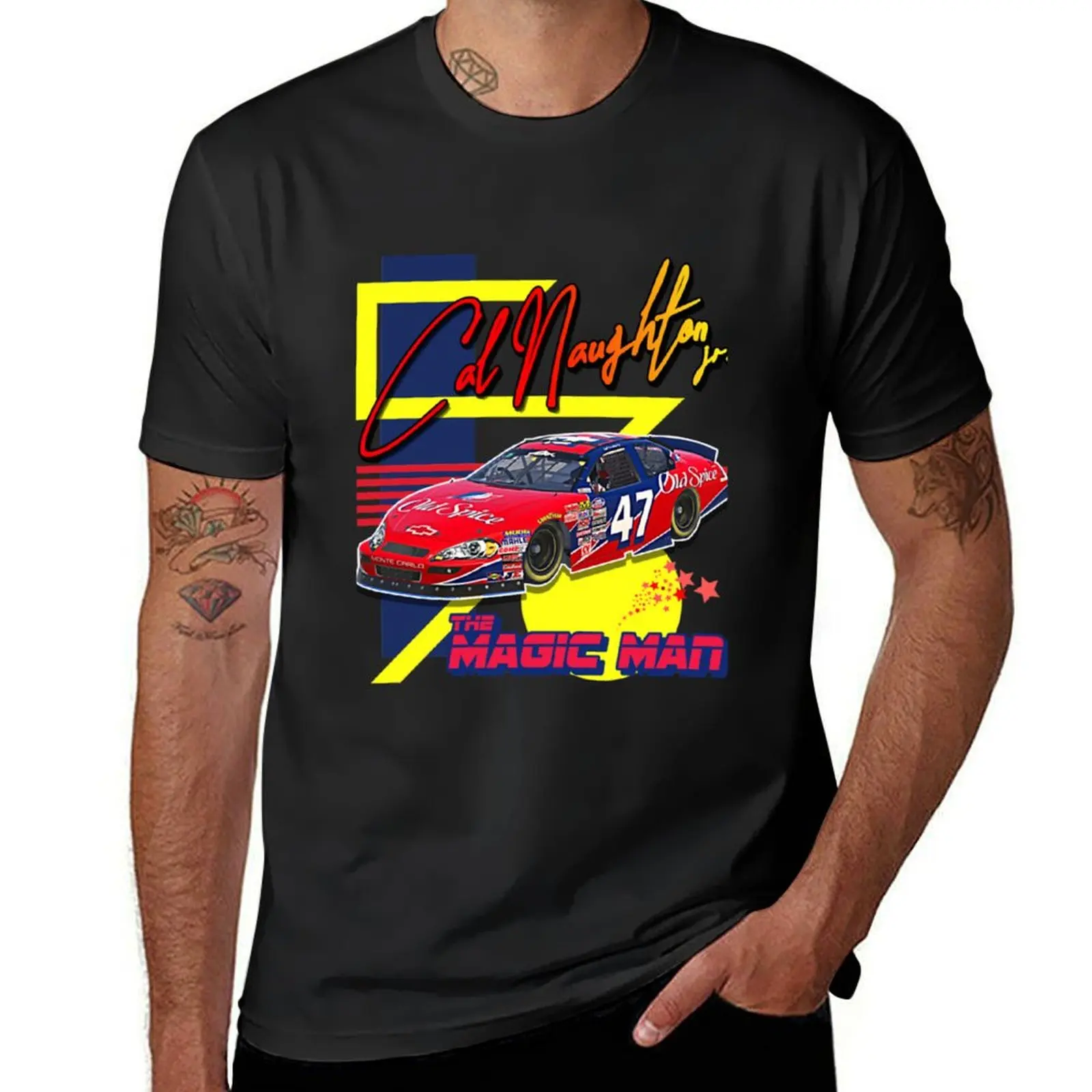 Cal Naughton Jr The Magic Man Talladega Nights Racing T-Shirt oversizeds sublime oversized funny t shirts for men