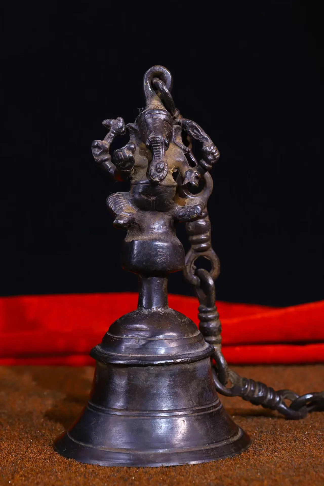 Old Qing Dyansty Tibet copper chanting the Bell, exorcism, tianxuan send blessings,Handmade