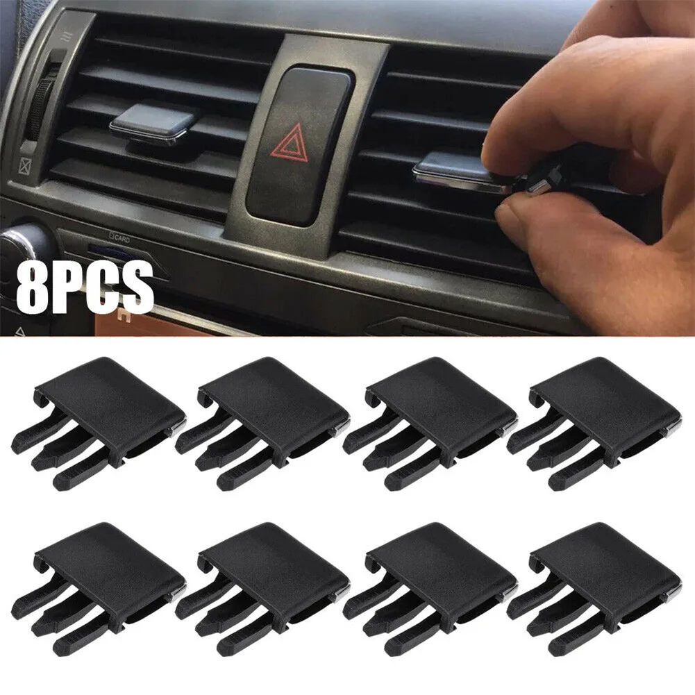 Air Vent Clips Car Black Car Vehicle For Reference Kit Set Slice 31.3mm X 34.2mm Universal Air Conditioning Vent