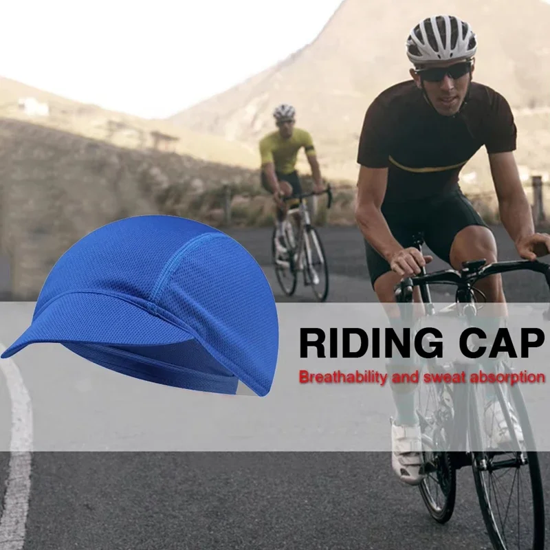 Breathable Cycling Cap Bicycle Hat With Visor Men Women UV Protection Sun Block Headwear Road Bike Head Caps Helmet Liner