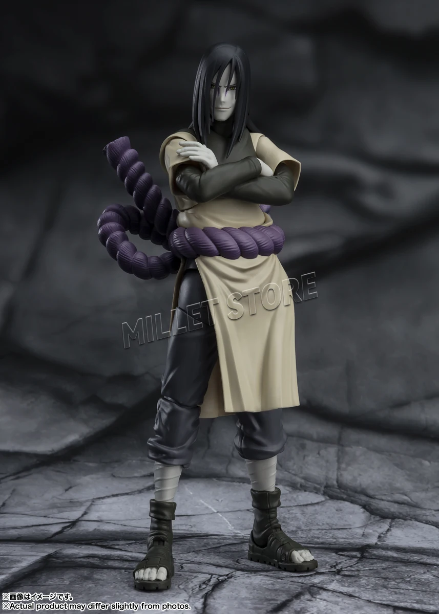 Figuras Coleccionables Originales de Bandai Naruto S.H.Figuarts SHF Madara, Sasuke Uchiha, Naruto Uzumaki, Orochimaru, Juguetes Modelo de Acción