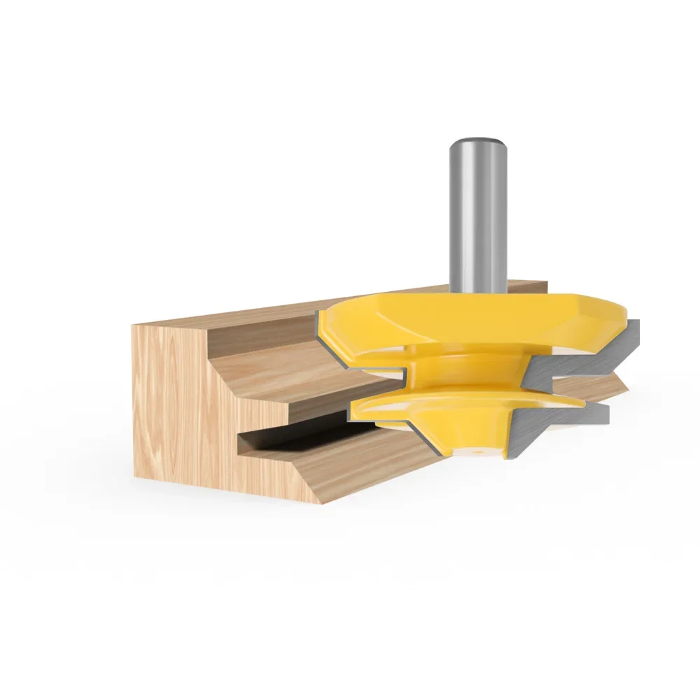 1PC 45 Degree Lock Miter Router Bit Mortise Tenon Knives Woodworking Milling Cutter Tool Straight Line Drilling Milling for Wood