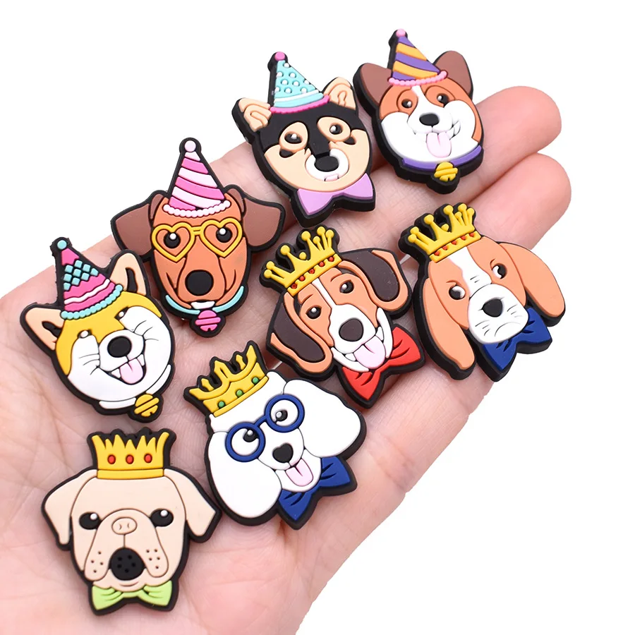 Cute dog small PVC soft rubber patch flat figure cartoon DIY accessory
