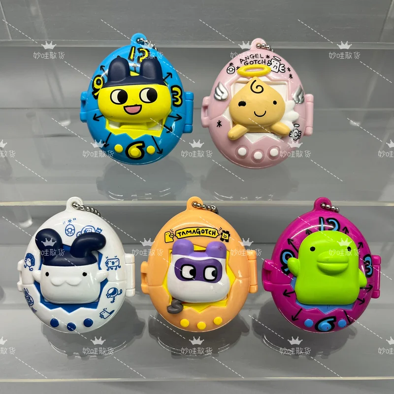 In Stock Bandai Tamagotchi Storage Box Charm Set P1 P2 Hanging Collecton Decorations Keychains Ornaments Model Toy Gifts