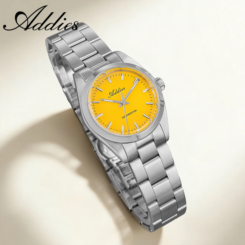 ADDIES Women's Watch 31mm Stainless Steel Quartz Watch Sapphire Crystal 50M Waterproof Japan 2035 Movement Luminous Dress Watch