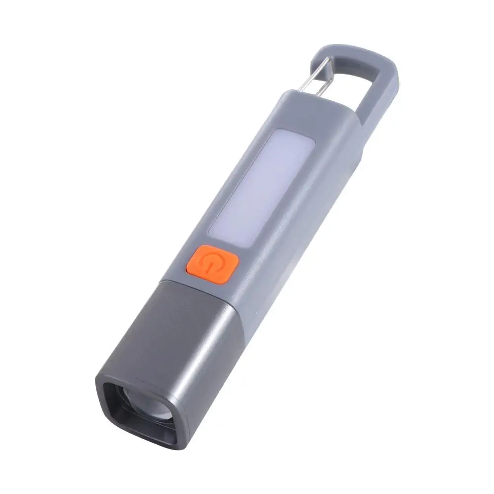 

USB Charging Outdoor Small Flashlight with Hook ABS LED Torch Light Strong Lighting Long-range COB Side Lamp Cycling